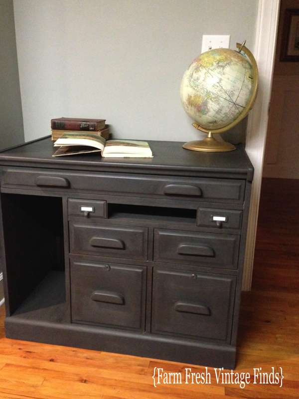 Oak Desk Revamped With Graphite