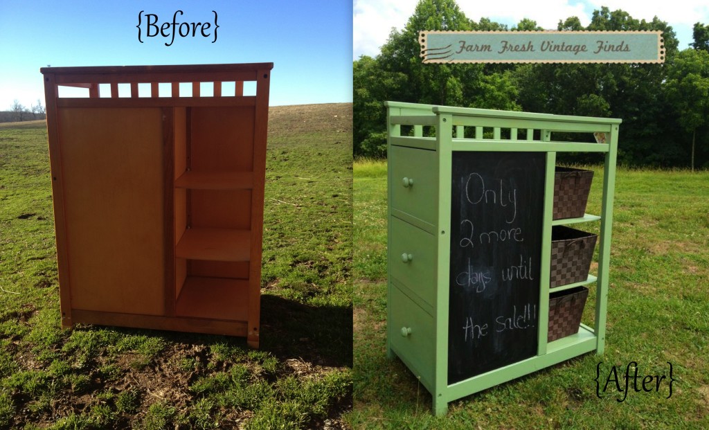 Green Changing Table Drink Station