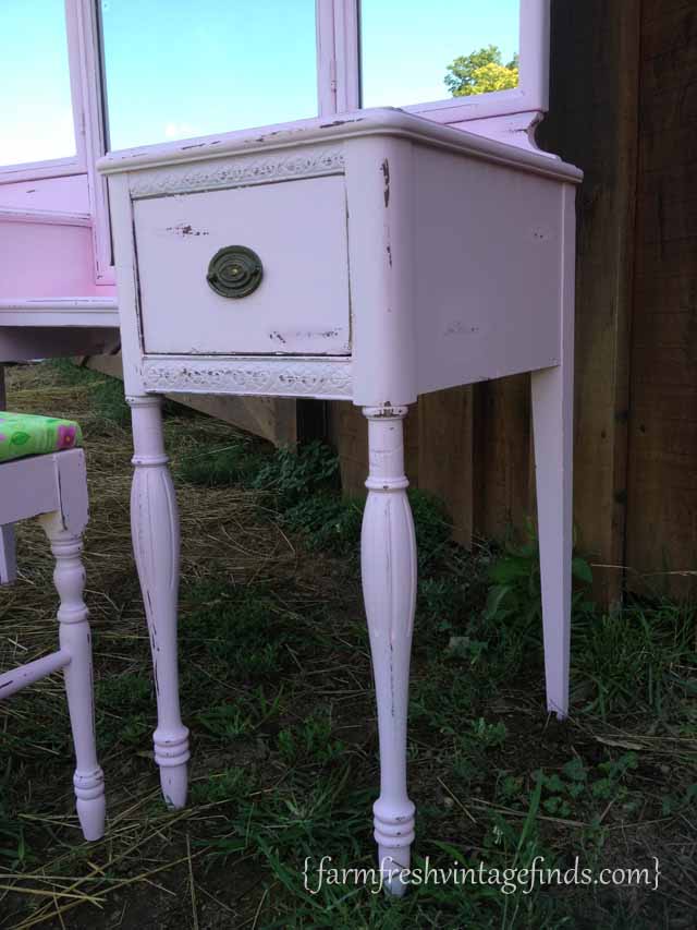 Pink vanity latex paint farm fresh vintage finds