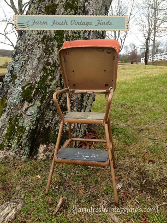 Cosco stool makeover farm fresh vintage finds