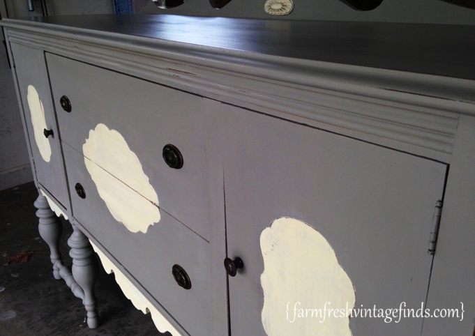 Annie Sloan French Linen Buffet FarmFreshVintageFinds.com 