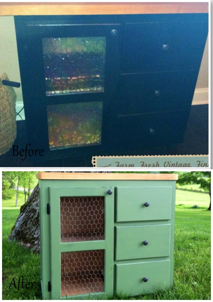 Green Kitchen Island