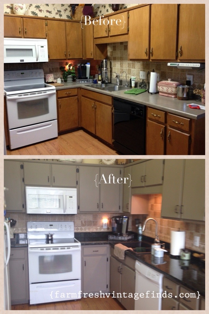 Kitchen before and after