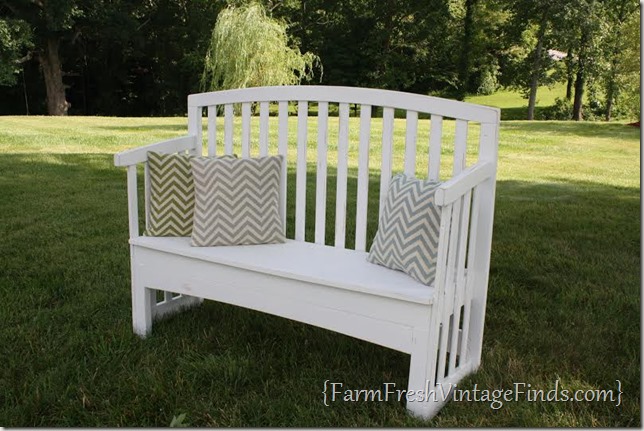 Drop Side Crib Turned Bench