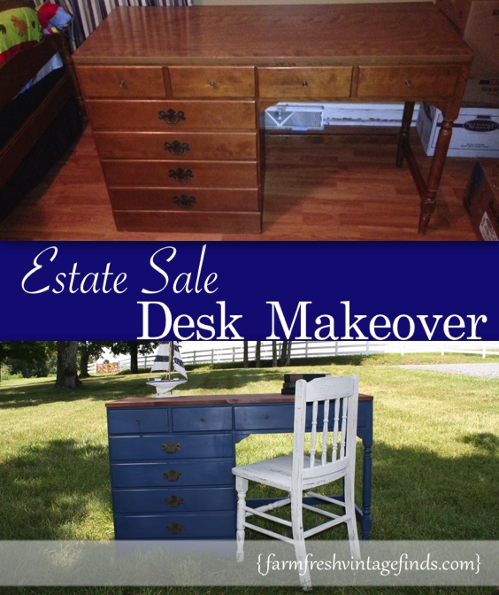 Vintage Blue Desk-A Final Look