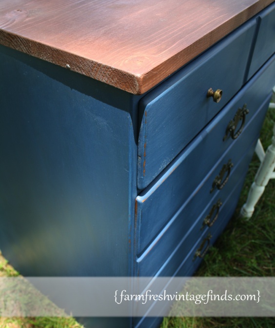 Vintage Blue Desk Transformation