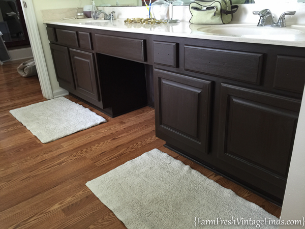 Bathroom Vanity Transformation with DIY Chalk Type Paint