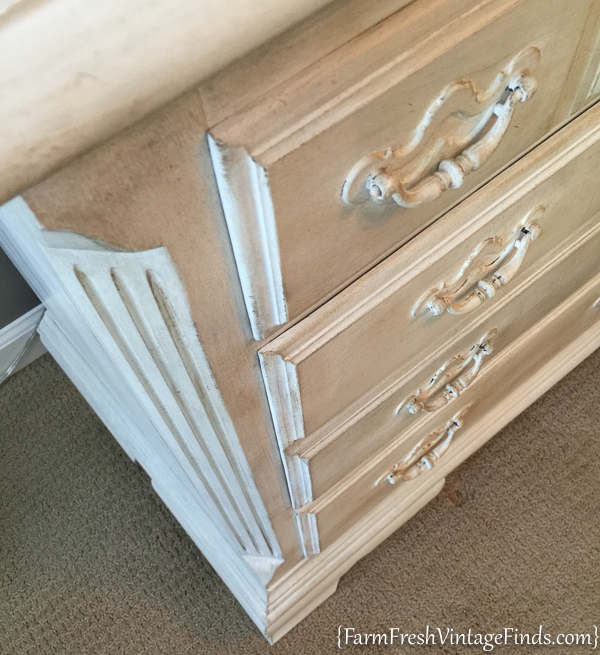 Painted Dresser with Dark Wax-3