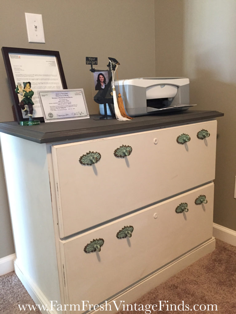 painted filing cabinet