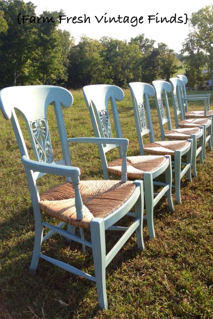 Annie Sloan Duck Egg Table and Chairs - Farm Fresh Vintage Finds