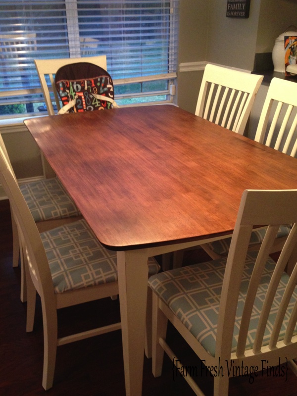 Table Transformation with General Finishes Gel Stain