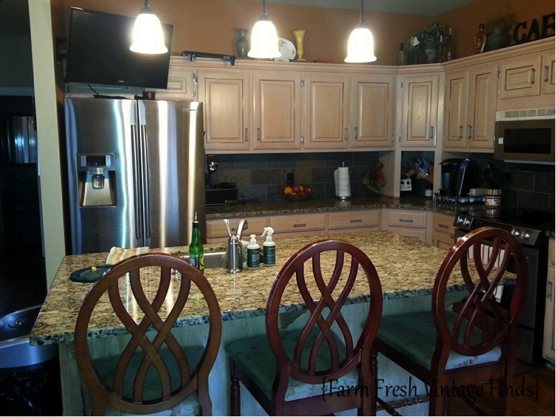 Oak Kitchen Cabinets in Annie Sloan Chateau Grey and ...