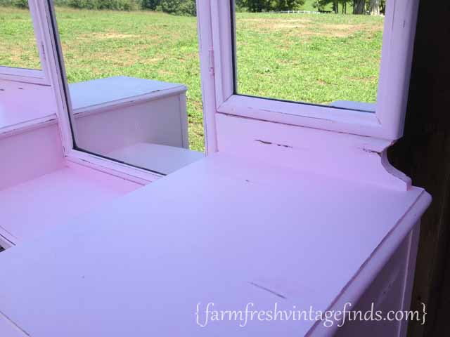 Pink vanity latex paint farm fresh vintage finds