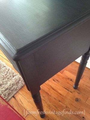 Vanity Refinished with Annie Sloan Chalk Paint in Graphite