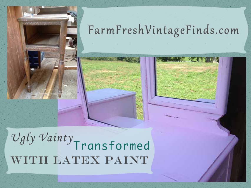 Vanity Transformed with Pink Latex Paint