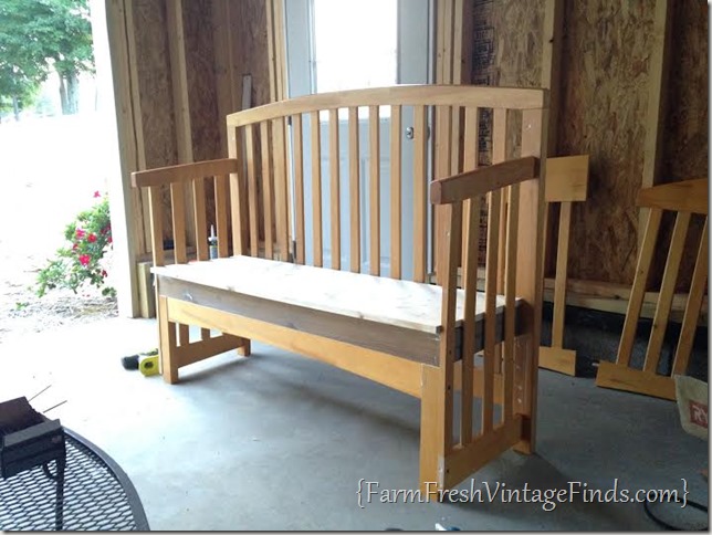 turn crib into bench