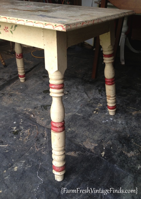 Table legs before
