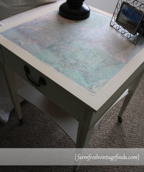 How to Decoupage a Sidetable