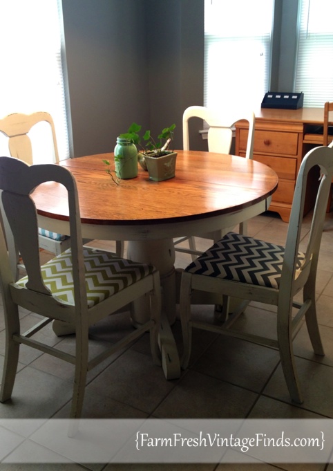 Painted Table with Chevron Chairs
