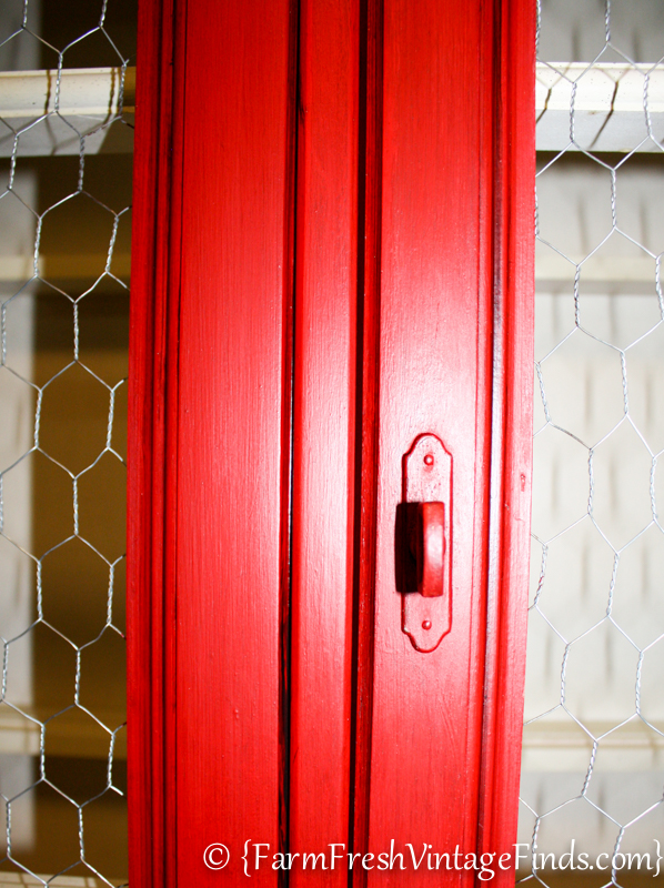 General Finishes Holiday Red Paint Hutch-11
