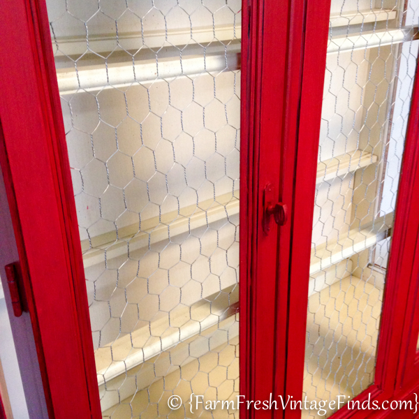 General Finishes Holiday Red Paint Hutch-19