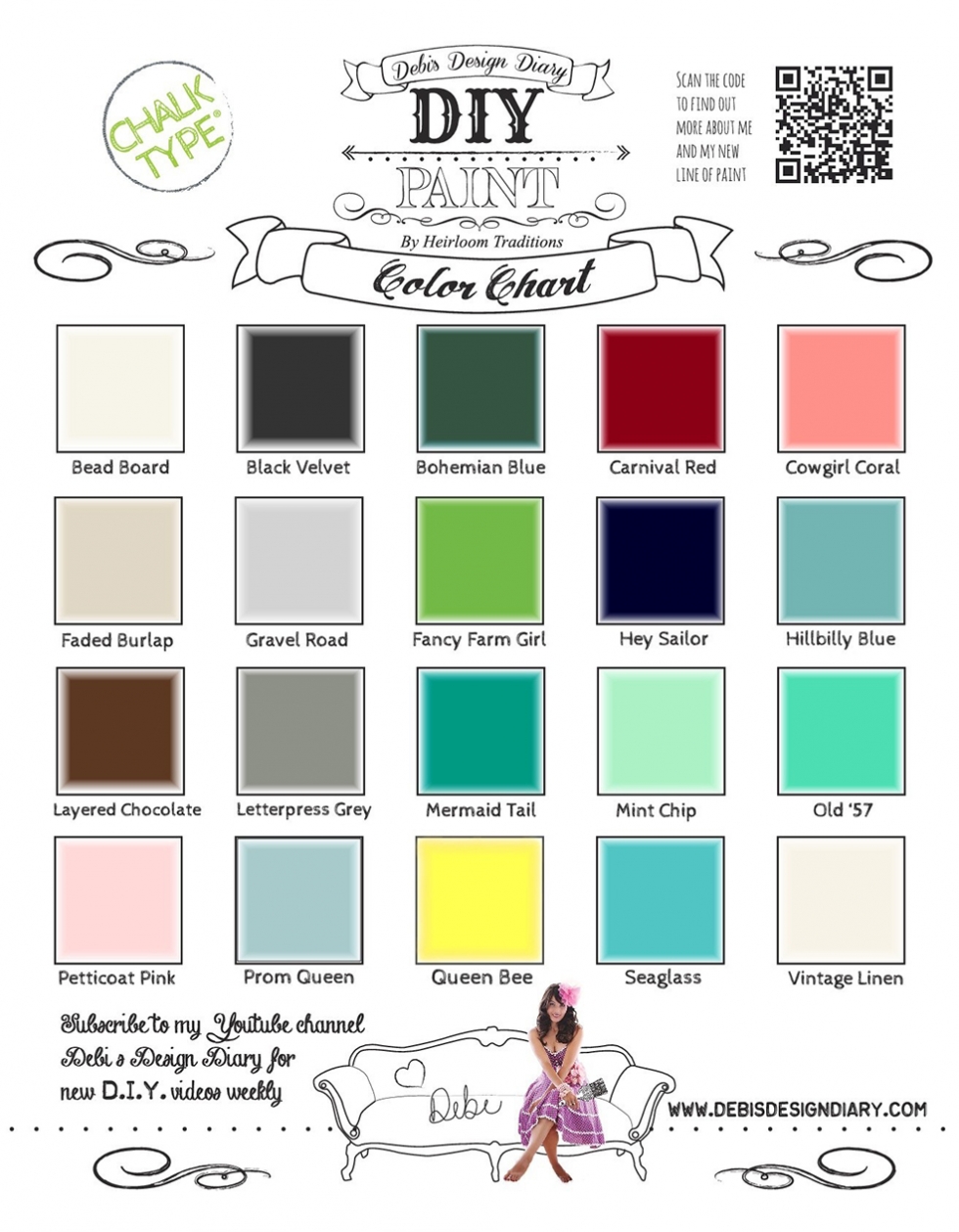 Heirloom Traditions Paint Color Chart