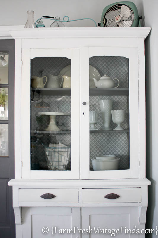 White and Gray Cupboard