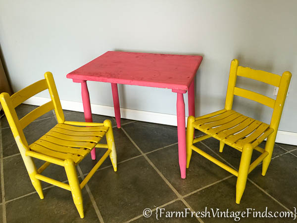 Painted Table and Chairs