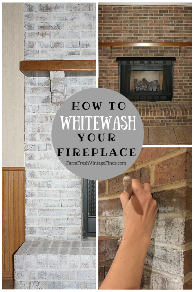 Whitewash Fireplace