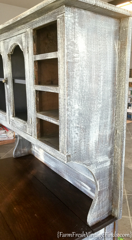 Hutch Painted with DIY Chalk Type Paint-10