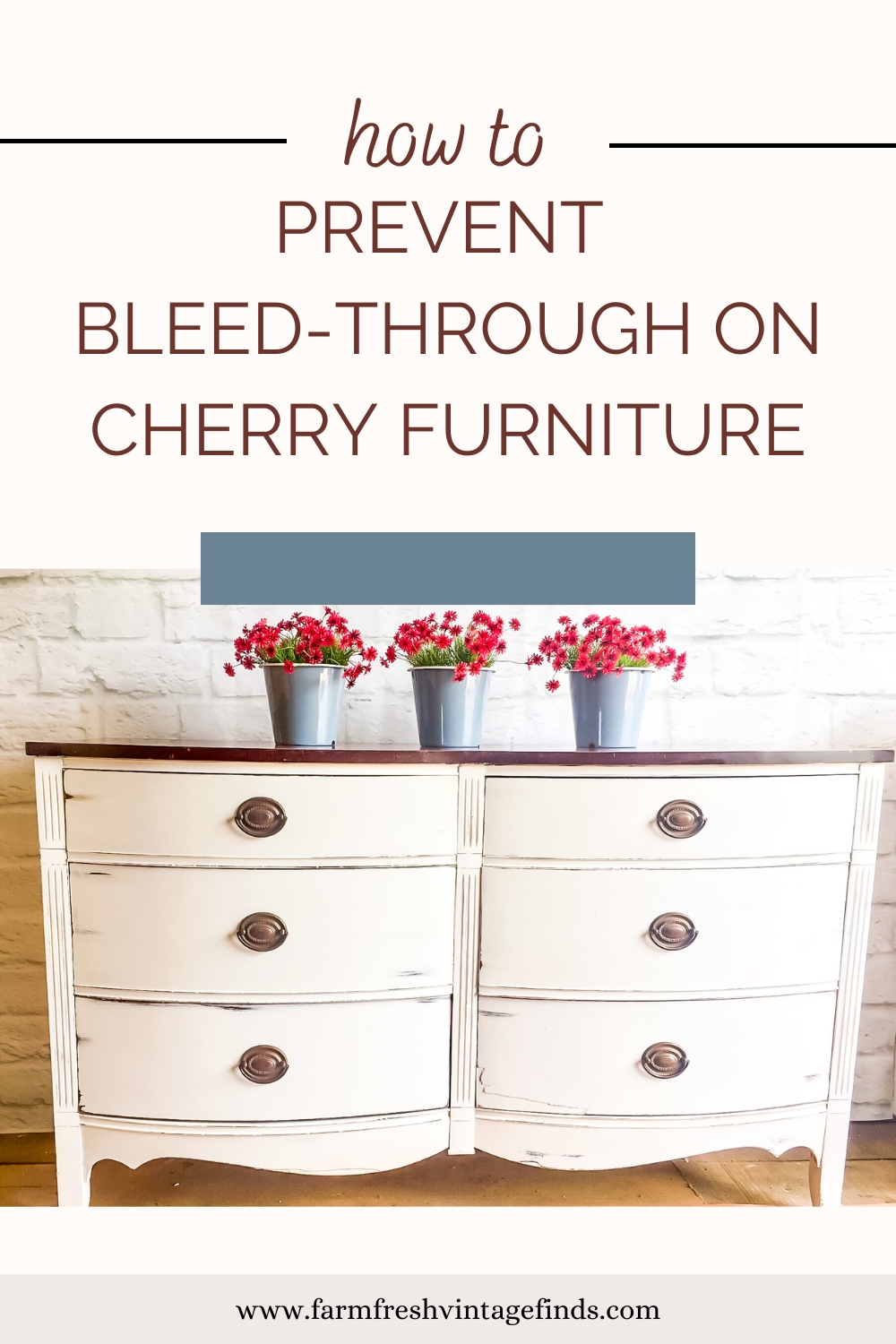 DIY White Dresser Makeover with Chalk Paint / Wood Stain 